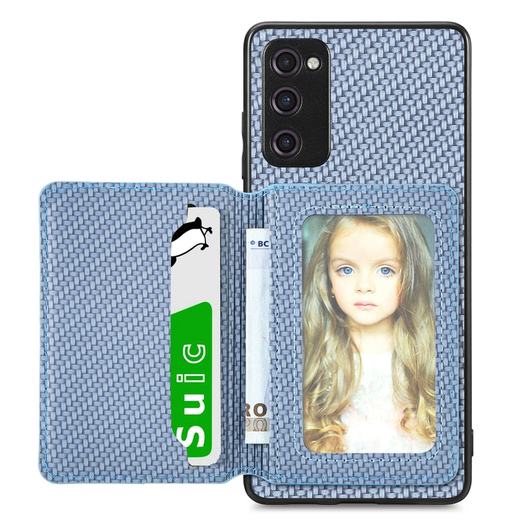 Custodia per telefono con borsa a portafoglio per carte magnetiche in fibra di carbonio, For Samsung Galaxy S21+ 5G, For Samsung Galaxy S21 Ultra 5G, For Samsung Galaxy S20 FE, For Samsung Galaxy A04 4G