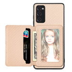 Custodia per telefono con borsa a portafoglio per carte magnetiche in fibra di carbonio, For Samsung Galaxy S21+ 5G, For Samsung Galaxy S21 Ultra 5G, For Samsung Galaxy S20 FE, For Samsung Galaxy A04 4G