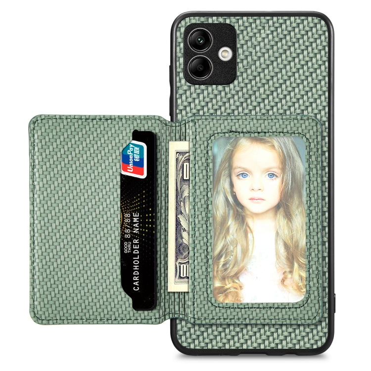 Custodia per telefono con borsa a portafoglio per carte magnetiche in fibra di carbonio, For Samsung Galaxy S21+ 5G, For Samsung Galaxy S21 Ultra 5G, For Samsung Galaxy S20 FE, For Samsung Galaxy A04 4G