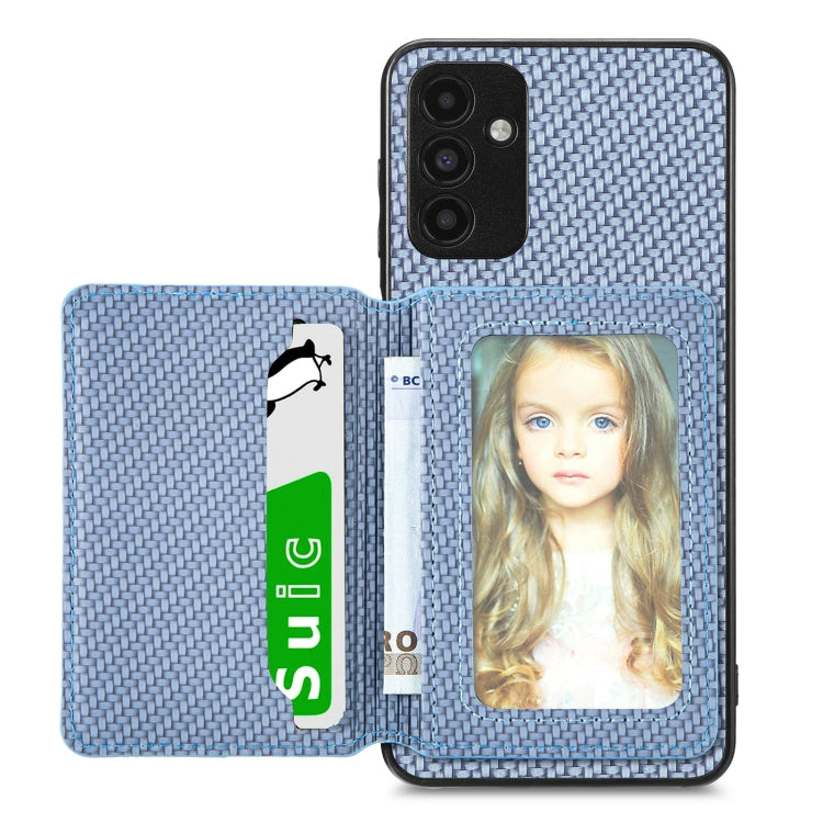 Custodia per telefono con borsa a portafoglio per carte magnetiche in fibra di carbonio, For Samsung Galaxy A13 4G, For Samsung Galaxy A13 5G, For Samsung Galaxy A22 4G, For Samsung Galaxy A50