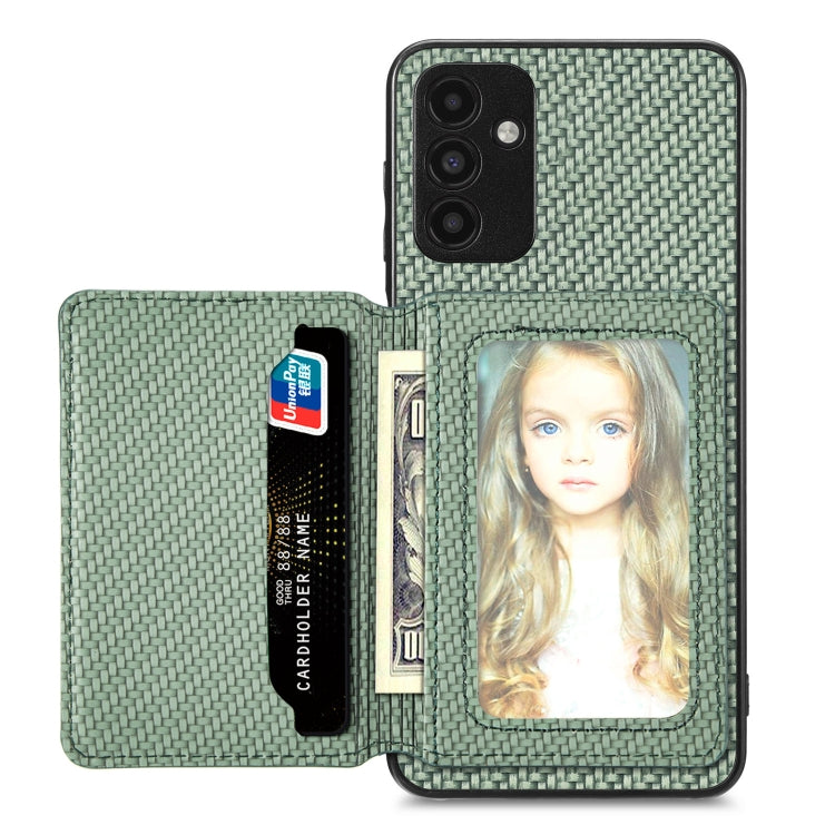 Custodia per telefono con borsa a portafoglio per carte magnetiche in fibra di carbonio, For Samsung Galaxy A13 4G, For Samsung Galaxy A13 5G, For Samsung Galaxy A22 4G, For Samsung Galaxy A50