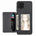 Custodia per telefono con borsa a portafoglio per carte magnetiche in fibra di carbonio, For Samsung Galaxy A13 4G, For Samsung Galaxy A13 5G, For Samsung Galaxy A22 4G, For Samsung Galaxy A50