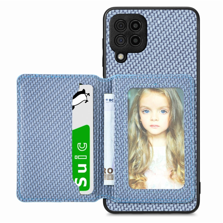 Custodia per telefono con borsa a portafoglio per carte magnetiche in fibra di carbonio, For Samsung Galaxy A13 4G, For Samsung Galaxy A13 5G, For Samsung Galaxy A22 4G, For Samsung Galaxy A50