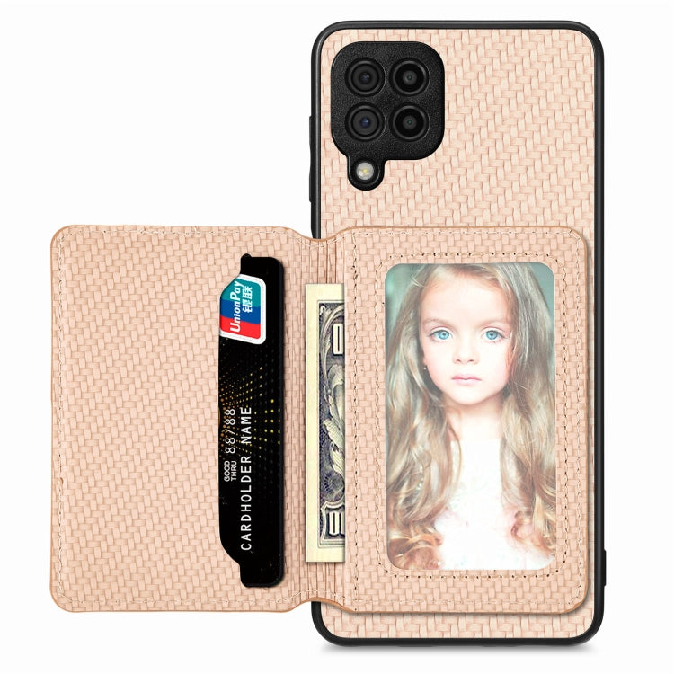 Custodia per telefono con borsa a portafoglio per carte magnetiche in fibra di carbonio, For Samsung Galaxy A13 4G, For Samsung Galaxy A13 5G, For Samsung Galaxy A22 4G, For Samsung Galaxy A50