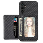 Custodia per telefono con borsa a portafoglio per carte magnetiche in fibra di carbonio, For Samsung Galaxy A54 5G
