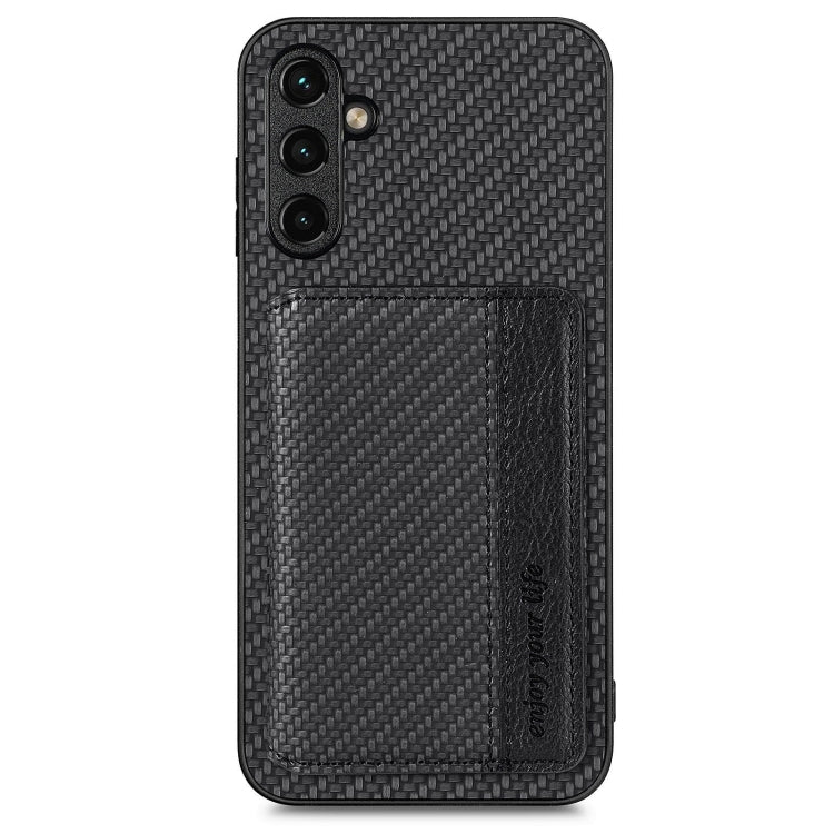 Custodia per telefono con borsa a portafoglio per carte magnetiche in fibra di carbonio, For Samsung Galaxy A54 5G
