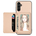 Custodia per telefono con borsa a portafoglio per carte magnetiche in fibra di carbonio, For Samsung Galaxy A54 5G