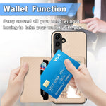 Custodia per telefono con borsa a portafoglio per carte magnetiche in fibra di carbonio, For Samsung Galaxy A54 5G