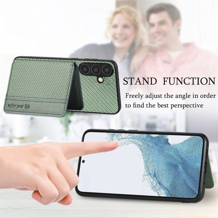 Custodia per telefono con borsa a portafoglio per carte magnetiche in fibra di carbonio, For Samsung Galaxy A54 5G