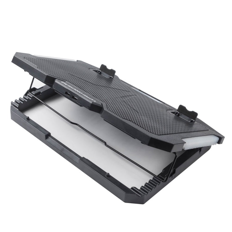 Tappetino di raffreddamento per laptop da gioco RGB S500 regolabile in altezza, 5 ventole silenziose, con supporto per telefono, S500
