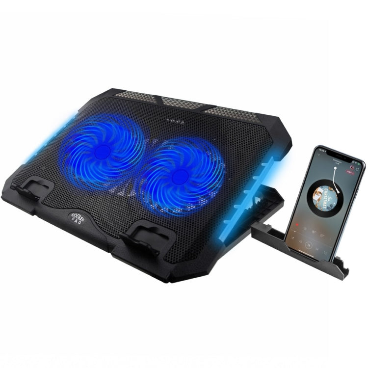 Supporto per pad di raffreddamento per laptop RGB con doppia porta USB S900 regolabile in altezza, S900