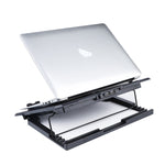 S100 Tappetino di raffreddamento per laptop con due porte USB e una ventola regolabile in altezza, S100