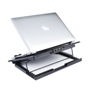 S100 Tappetino di raffreddamento per laptop con due porte USB e una ventola regolabile in altezza, S100