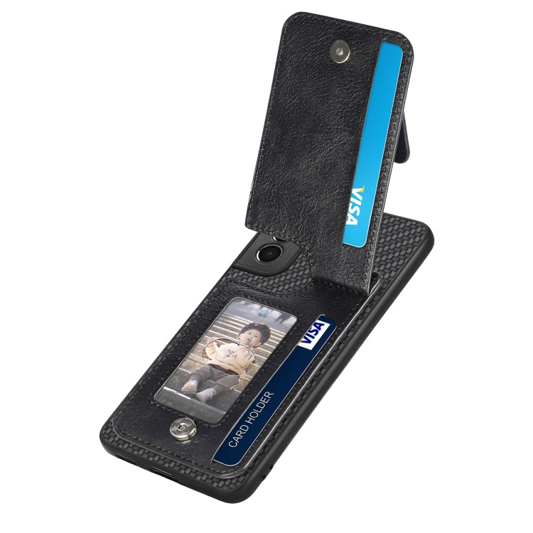 Custodia per cellulare a portafoglio con cerniera verticale in fibra di carbonio, For Samsung Galaxy S21+ 5G, For Samsung Galaxy S21 Ultra 5G, For Samsung Galaxy S20 FE, For Samsung Galaxy A04 4G