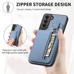 Custodia per cellulare a portafoglio con cerniera verticale in fibra di carbonio, For Samsung Galaxy S21+ 5G, For Samsung Galaxy S21 Ultra 5G, For Samsung Galaxy S20 FE, For Samsung Galaxy A04 4G