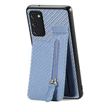 Custodia per cellulare a portafoglio con cerniera verticale in fibra di carbonio, For Samsung Galaxy S21+ 5G, For Samsung Galaxy S21 Ultra 5G, For Samsung Galaxy S20 FE, For Samsung Galaxy A04 4G