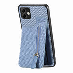 Custodia per cellulare a portafoglio con cerniera verticale in fibra di carbonio, For Samsung Galaxy S21+ 5G, For Samsung Galaxy S21 Ultra 5G, For Samsung Galaxy S20 FE, For Samsung Galaxy A04 4G
