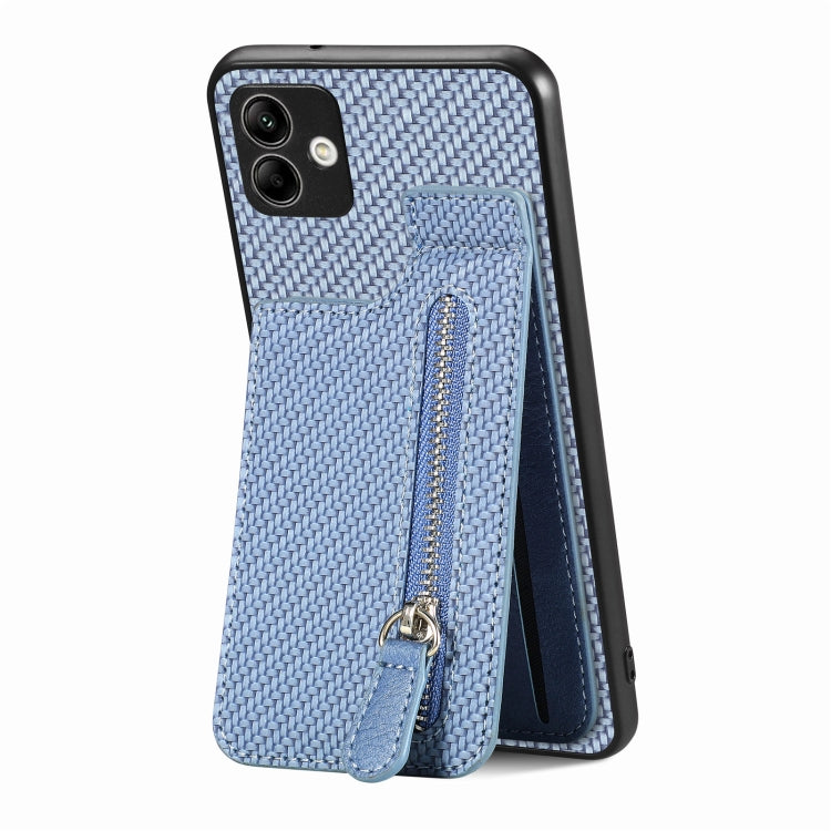 Custodia per cellulare a portafoglio con cerniera verticale in fibra di carbonio, For Samsung Galaxy S21+ 5G, For Samsung Galaxy S21 Ultra 5G, For Samsung Galaxy S20 FE, For Samsung Galaxy A04 4G