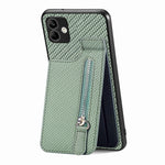 Custodia per cellulare a portafoglio con cerniera verticale in fibra di carbonio, For Samsung Galaxy S21+ 5G, For Samsung Galaxy S21 Ultra 5G, For Samsung Galaxy S20 FE, For Samsung Galaxy A04 4G
