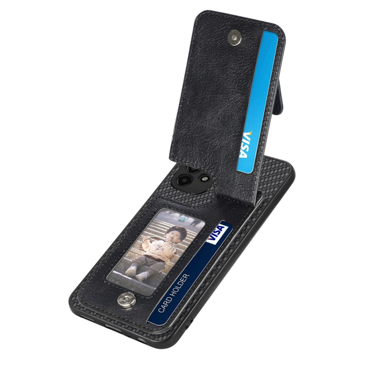 Custodia per cellulare a portafoglio con cerniera verticale in fibra di carbonio, For Samsung Galaxy A13 4G, For Samsung Galaxy A13 5G, For Samsung Galaxy A14 5G, For Samsung Galaxy A22 4G