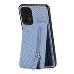 Custodia per cellulare a portafoglio con cerniera verticale in fibra di carbonio, For Samsung Galaxy A13 4G, For Samsung Galaxy A13 5G, For Samsung Galaxy A14 5G, For Samsung Galaxy A22 4G