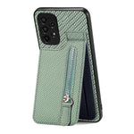 Custodia per cellulare a portafoglio con cerniera verticale in fibra di carbonio, For Samsung Galaxy A13 4G, For Samsung Galaxy A13 5G, For Samsung Galaxy A14 5G, For Samsung Galaxy A22 4G