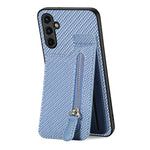 Custodia per cellulare a portafoglio con cerniera verticale in fibra di carbonio, For Samsung Galaxy A13 4G, For Samsung Galaxy A13 5G, For Samsung Galaxy A14 5G, For Samsung Galaxy A22 4G
