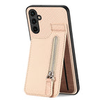 Custodia per cellulare a portafoglio con cerniera verticale in fibra di carbonio, For Samsung Galaxy A13 4G, For Samsung Galaxy A13 5G, For Samsung Galaxy A14 5G, For Samsung Galaxy A22 4G