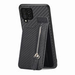 Custodia per cellulare a portafoglio con cerniera verticale in fibra di carbonio, For Samsung Galaxy A13 4G, For Samsung Galaxy A13 5G, For Samsung Galaxy A14 5G, For Samsung Galaxy A22 4G