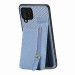 Custodia per cellulare a portafoglio con cerniera verticale in fibra di carbonio, For Samsung Galaxy A13 4G, For Samsung Galaxy A13 5G, For Samsung Galaxy A14 5G, For Samsung Galaxy A22 4G