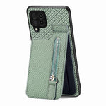 Custodia per cellulare a portafoglio con cerniera verticale in fibra di carbonio, For Samsung Galaxy A13 4G, For Samsung Galaxy A13 5G, For Samsung Galaxy A14 5G, For Samsung Galaxy A22 4G