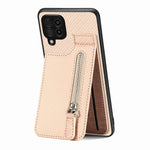 Custodia per cellulare a portafoglio con cerniera verticale in fibra di carbonio, For Samsung Galaxy A13 4G, For Samsung Galaxy A13 5G, For Samsung Galaxy A14 5G, For Samsung Galaxy A22 4G