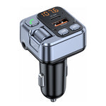 Kit vivavoce per auto vivavoce per lettore MP3 T16, caricabatterie rapido senza fili Bluetooth 5.1 FM, T16 Bluetooth 5.1