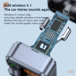 Kit vivavoce per auto vivavoce per lettore MP3 T16, caricabatterie rapido senza fili Bluetooth 5.1 FM, T16 Bluetooth 5.1
