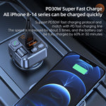 Kit vivavoce per auto vivavoce per lettore MP3 T16, caricabatterie rapido senza fili Bluetooth 5.1 FM, T16 Bluetooth 5.1