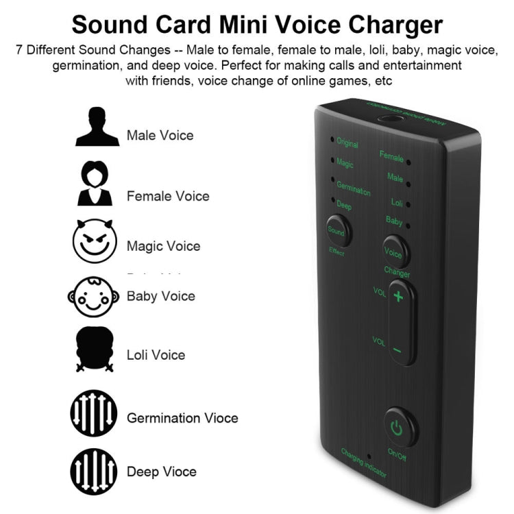 Mini modulatore portatile M1 che cambia voce con funzioni vocali regolabili e telefono, computer, scheda audio e strumento microfono, M1