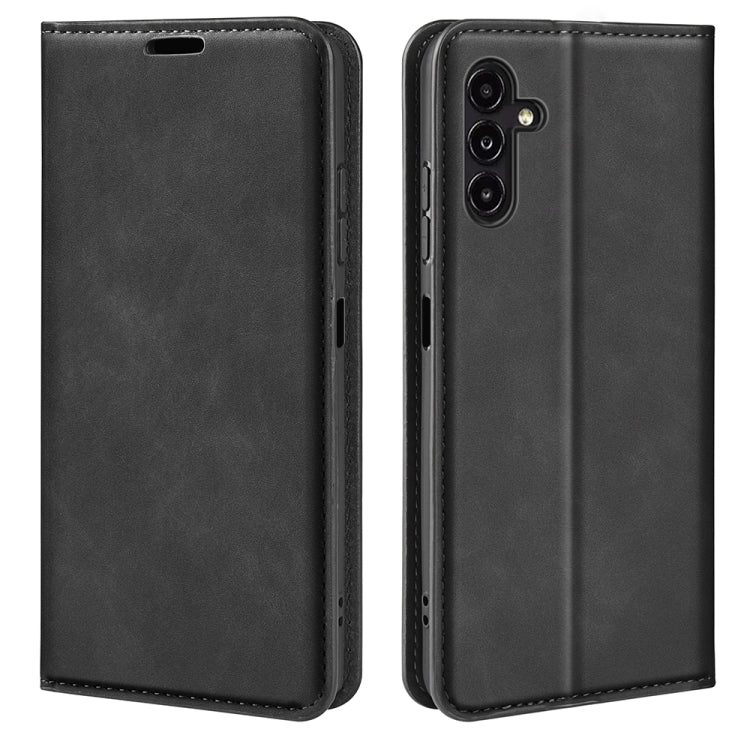 Per Samsung Galaxy A14 5G Custodia per telefono in pelle con aspirazione magnetica retro-pelle, For Samsung Galaxy A14 5G