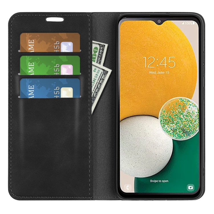 Per Samsung Galaxy A14 5G Custodia per telefono in pelle con aspirazione magnetica retro-pelle, For Samsung Galaxy A14 5G