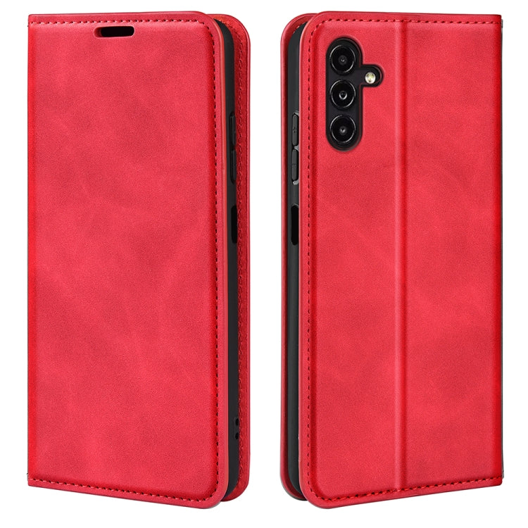 Per Samsung Galaxy A14 5G Custodia per telefono in pelle con aspirazione magnetica retro-pelle, For Samsung Galaxy A14 5G