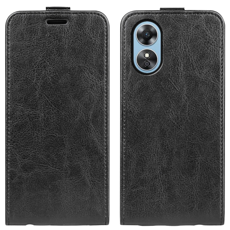 Per OPPO A17 R64 Custodia per telefono in pelle con vibrazione verticale Texture, For OPPO A17