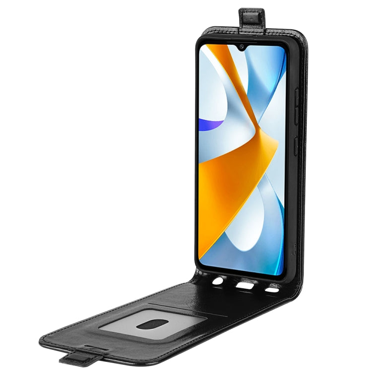 Per Xiaomi Poco C40 R64 Custodia per telefono in pelle con vibrazione verticale Texture, For Xiaomi Poco C40
