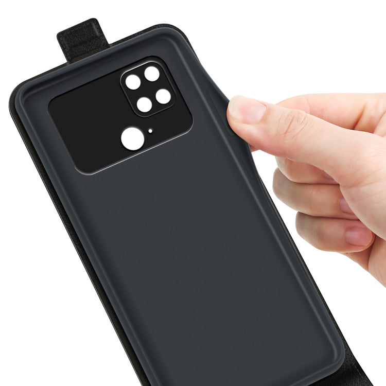 Per Xiaomi Poco C40 R64 Custodia per telefono in pelle con vibrazione verticale Texture, For Xiaomi Poco C40