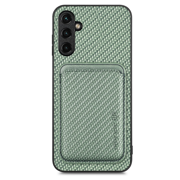 Custodia per telefono magnetica Magsafe in pelle in fibra di carbonio, For Samsung Galaxy A14 5G, For Samsung Galaxy A04 4G, For Samsung Galaxy A13 4G, For Samsung Galaxy A13 5G