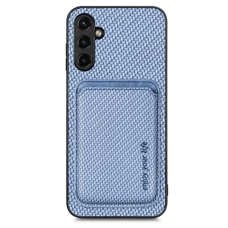 Custodia per telefono magnetica Magsafe in pelle in fibra di carbonio, For Samsung Galaxy A54 5G