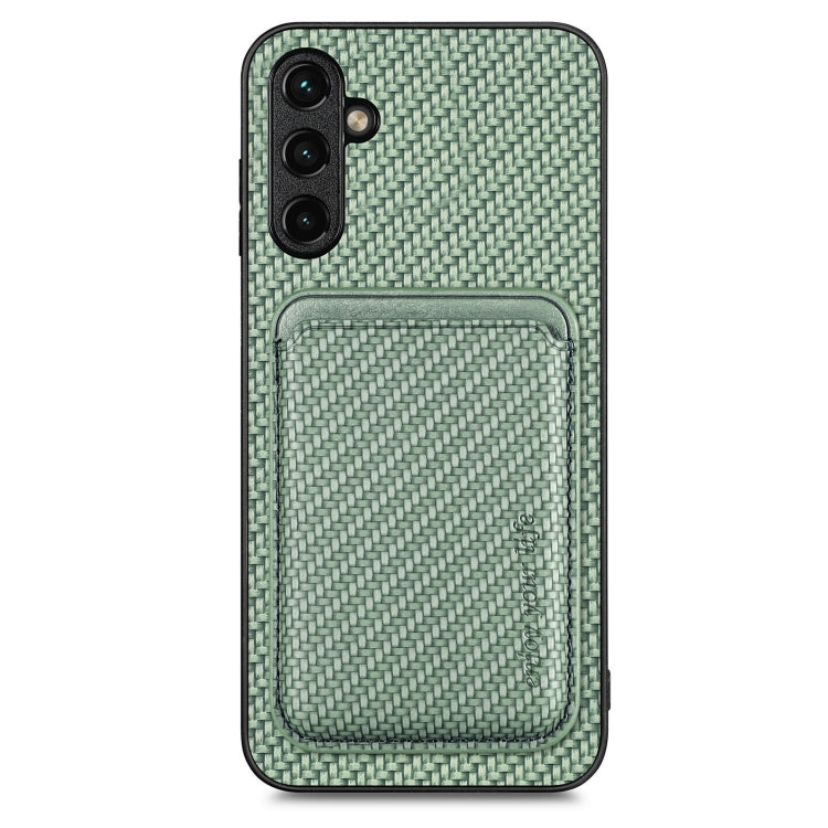 Custodia per telefono magnetica Magsafe in pelle in fibra di carbonio, For Samsung Galaxy A54 5G