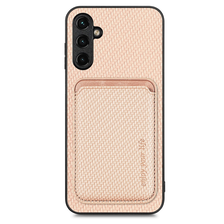 Custodia per telefono magnetica Magsafe in pelle in fibra di carbonio, For Samsung Galaxy A54 5G