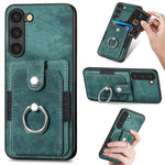 Retro cassa del telefono del raccoglitore della carta dell'anello di pelle-tatto, For Samsung Galaxy S23+ 5G, For Samsung Galaxy S23 Ultra 5G, For Samsung Galaxy S20+, For Samsung Galaxy S20 FE