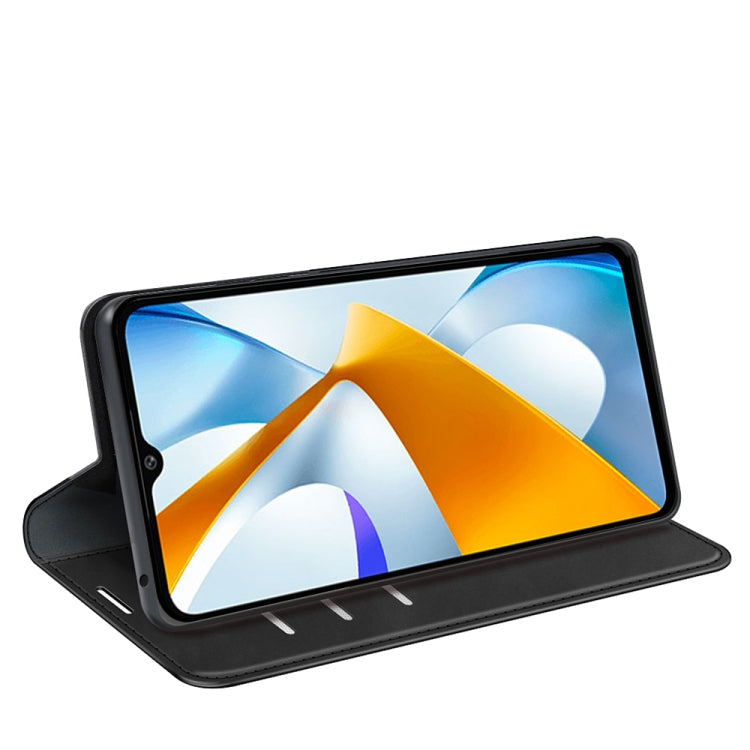 Per Xiaomi Poco C40 Custodia per telefono in pelle con aspirazione magnetica retro-pelle, For Xiaomi Poco C40