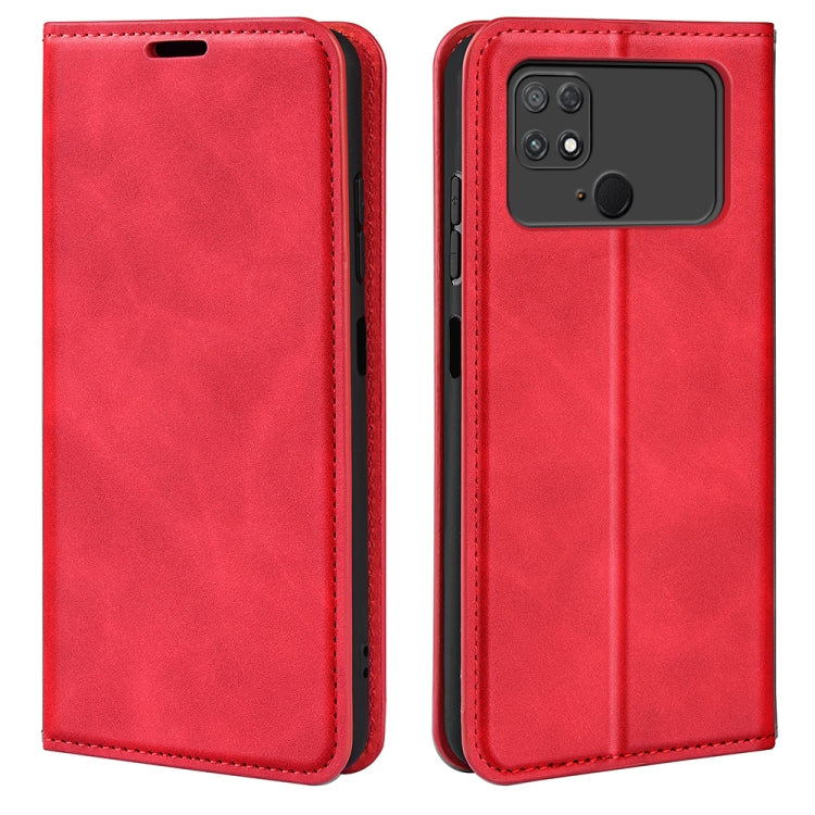 Per Xiaomi Poco C40 Custodia per telefono in pelle con aspirazione magnetica retro-pelle, For Xiaomi Poco C40