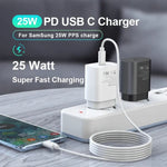 Caricabatterie 25W PD PPS USB-C per Samsung e smartphone